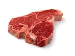 Steak porterhouse crud, cu porțiune mare de fileu