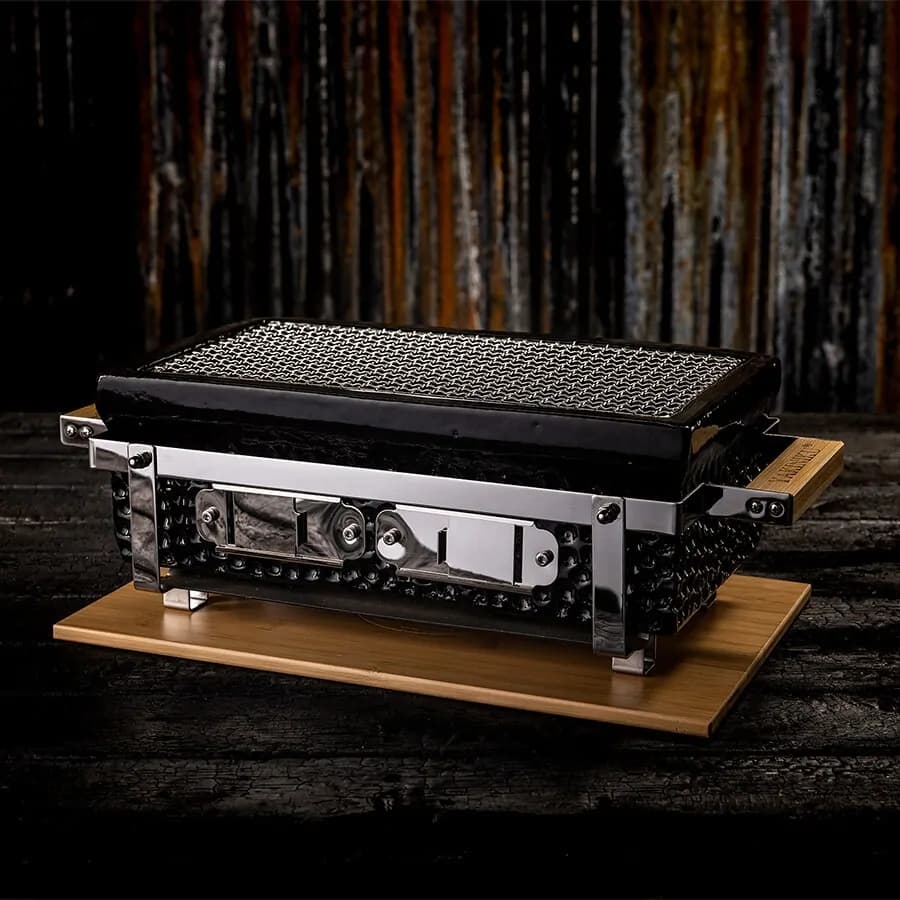 Gratar ceramic de masa Shichirin, dreptunghiular, Yakiniku — imaginea 2