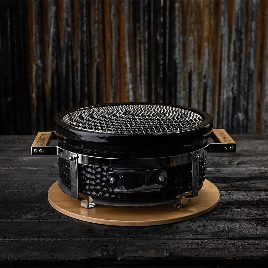 Gratar ceramic de masa Shichirin, rotund, Yakiniku — imaginea 2