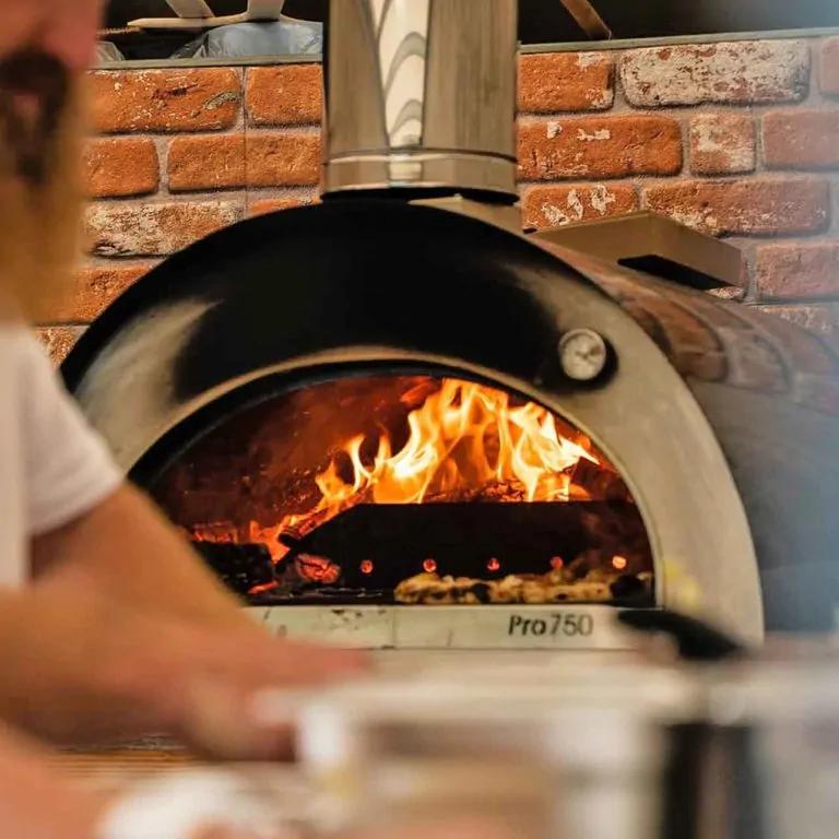 Cuptor pizza pe lemne, 75cm, Igneus Pro 750-Negru — imaginea 3