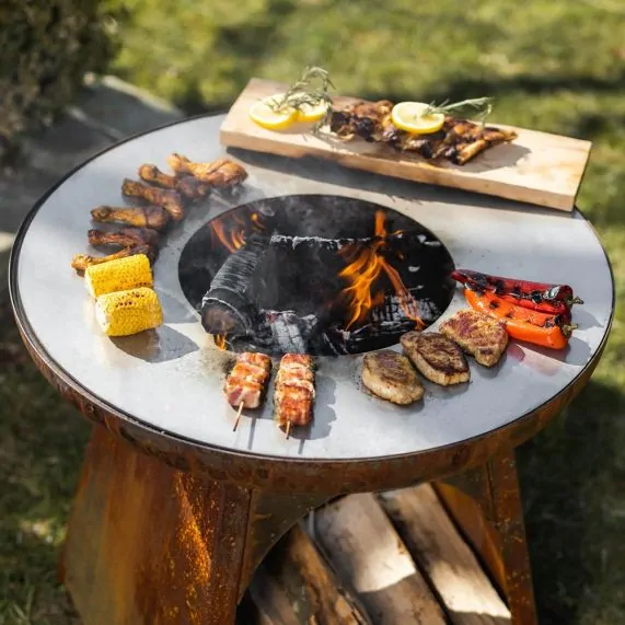 Vatra de foc cu plita, TopUp, ruginiu, Feu du Jardin — imaginea 4