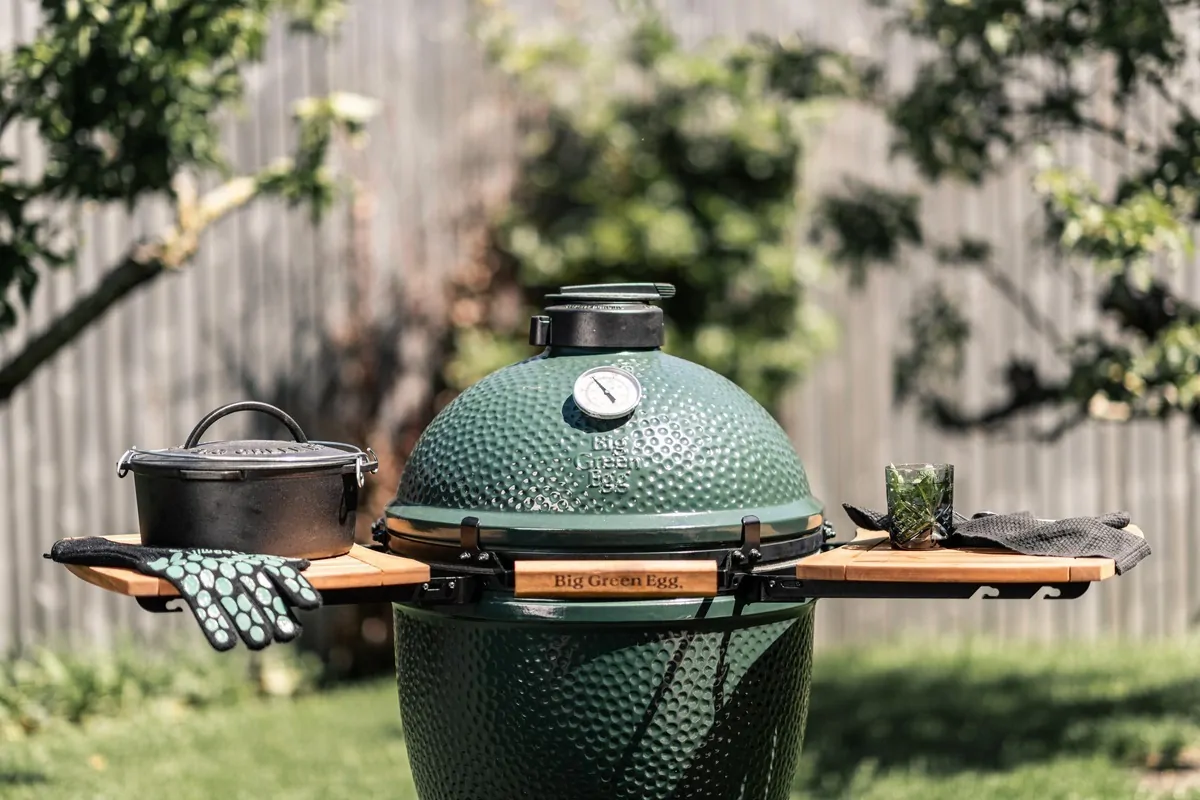 Egg Mates, masute laterale din lemn pentru Kamado Large, Big Green Egg — imaginea 4