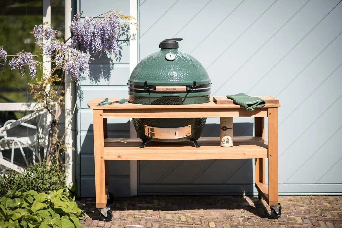 Masa din lemn de eucalipt, Big Green Egg, XLarge — imaginea 3