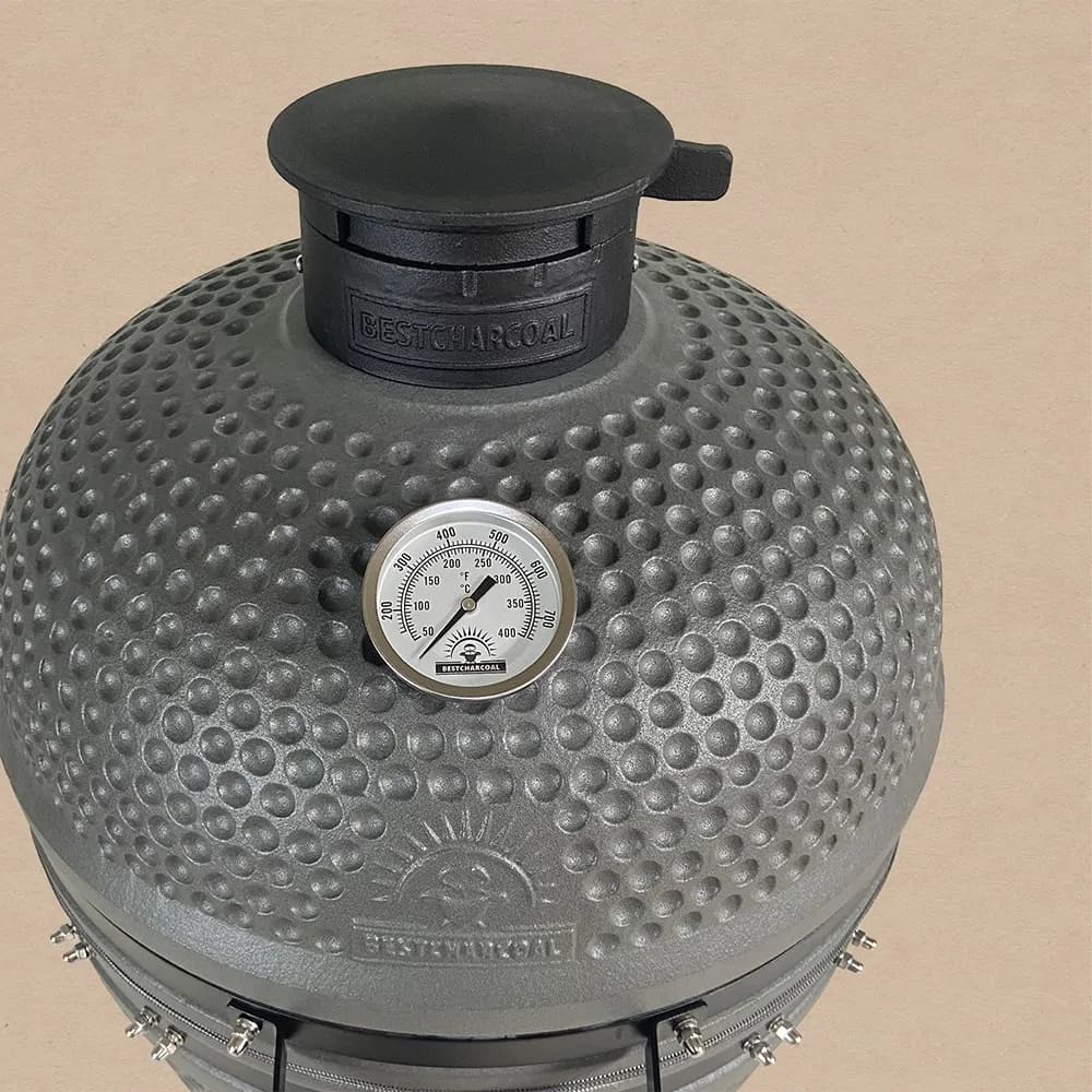 Grătar ceramic Kamado Large Bestcharcoal, set complet — imaginea 5