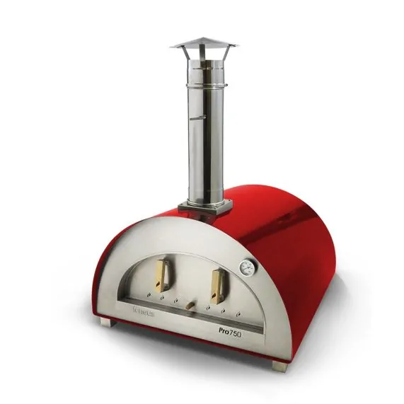 Cuptor pizza pe lemne, 75cm, Igneus Pro 750-Rosu