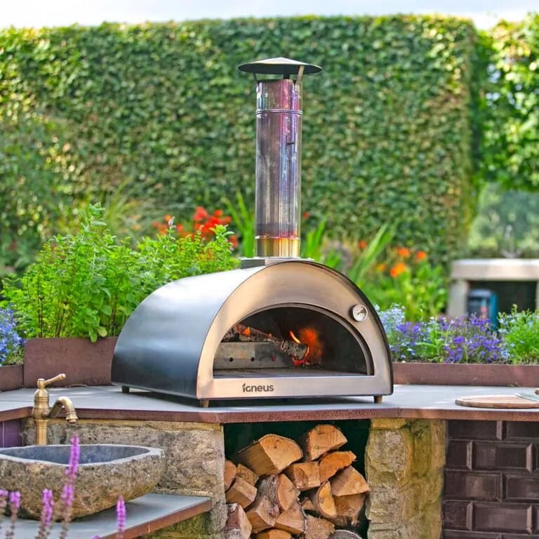 Cuptor pizza pe lemne, 60cm, Igneus Classico-Grafit — imaginea 2