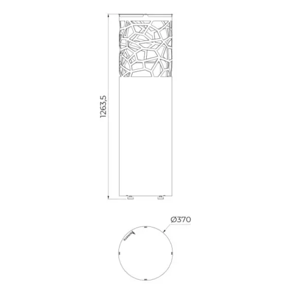 Incalzitor terasa pe peleti, CORE, Primato-Titanium — imaginea 3