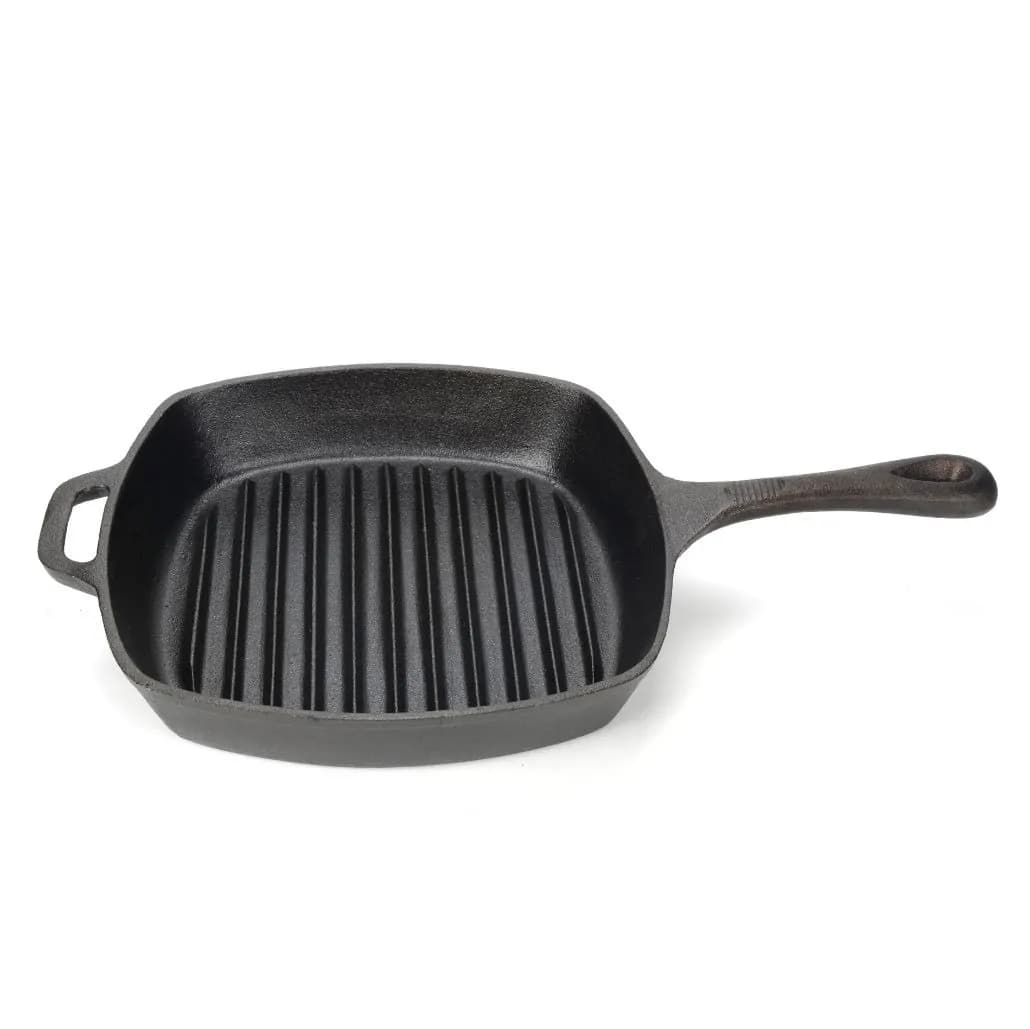 Tigaie din fontă cu striuri, Square grill pan, Milestone66 — imaginea 2