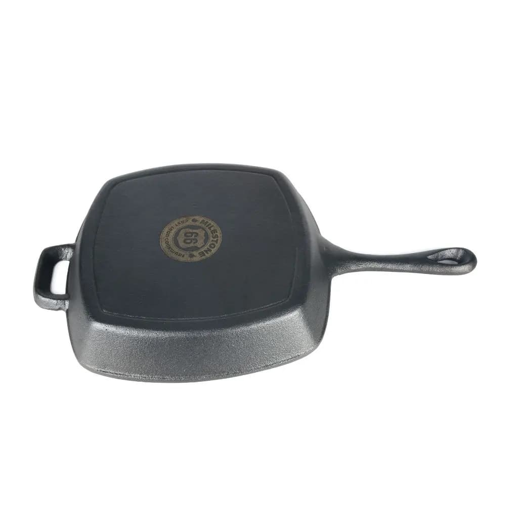 Tigaie din fontă cu striuri, Square grill pan, Milestone66 — imaginea 3