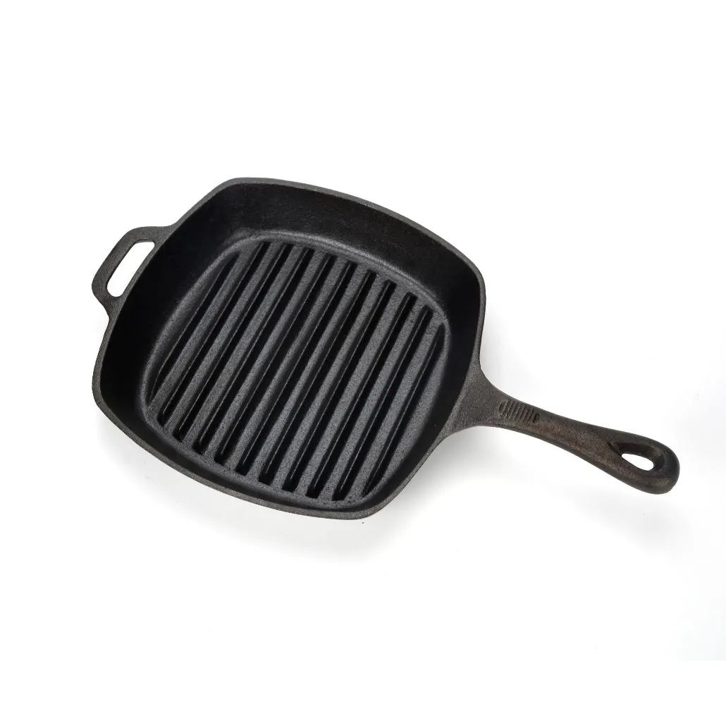 Tigaie din fontă cu striuri, Square grill pan, Milestone66