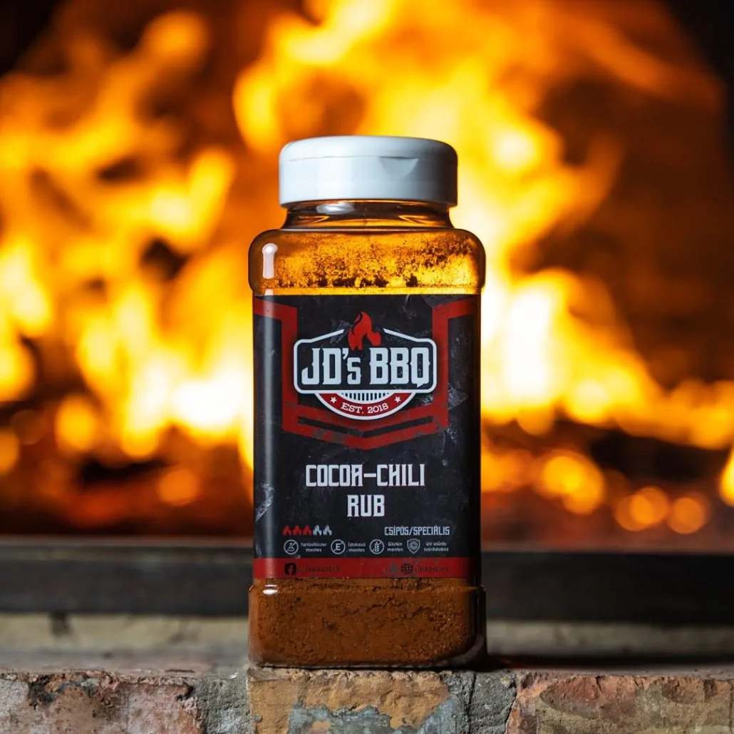 Condiment pentru BBQ, Cocoa Chili Rub, 300 gr, JD’s