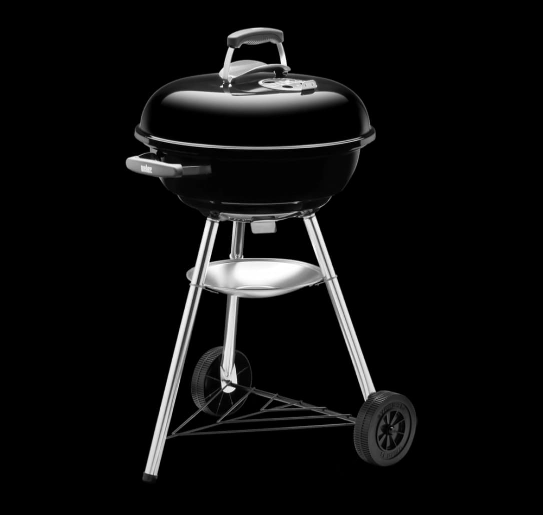 Grătar pe cărbuni Compact, Kettle 47 cm, Negru, Weber