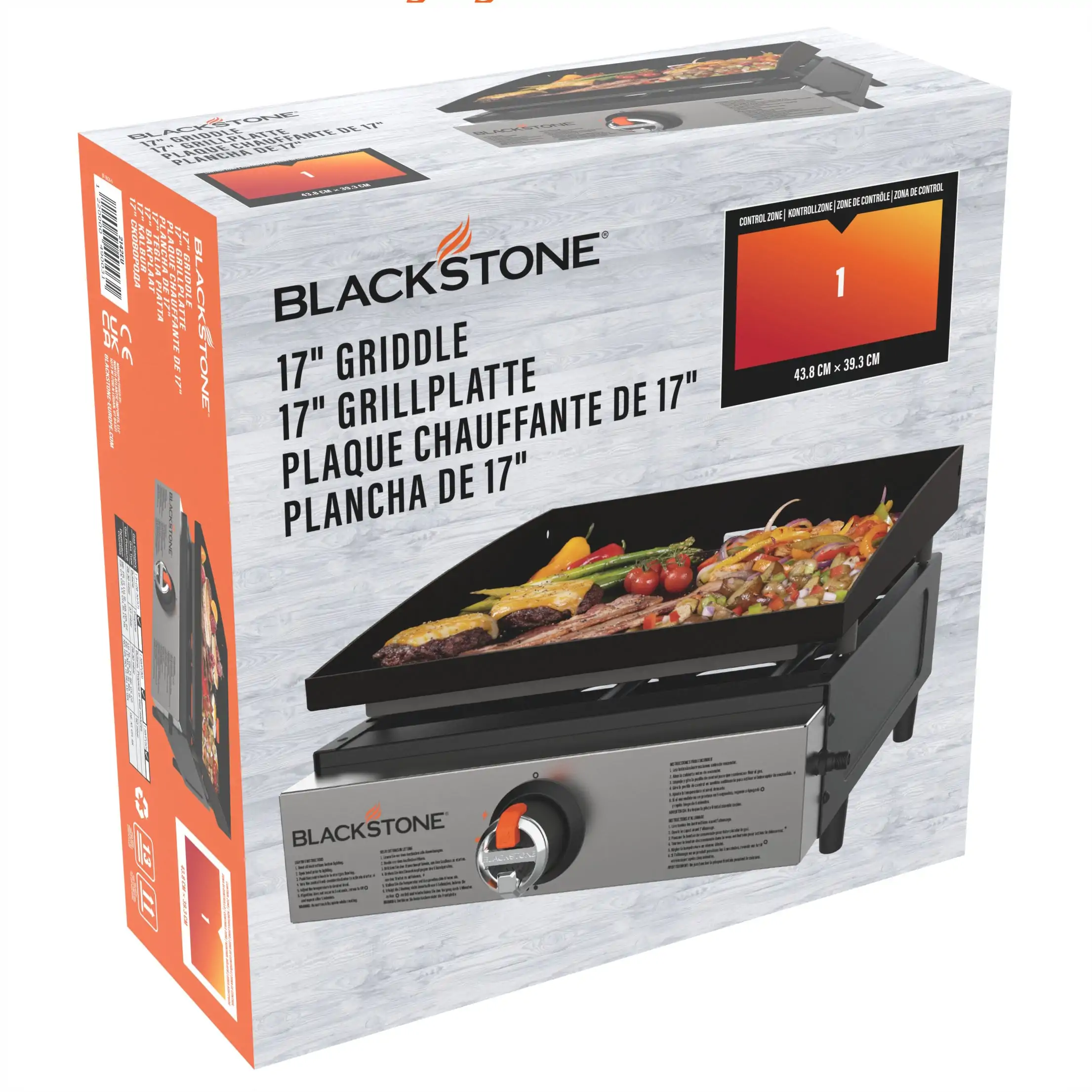 Grătar tip plită pe gaz Blackstone 17", portabil, 1 arzător - husă pentru grătar CADOU — imaginea 8