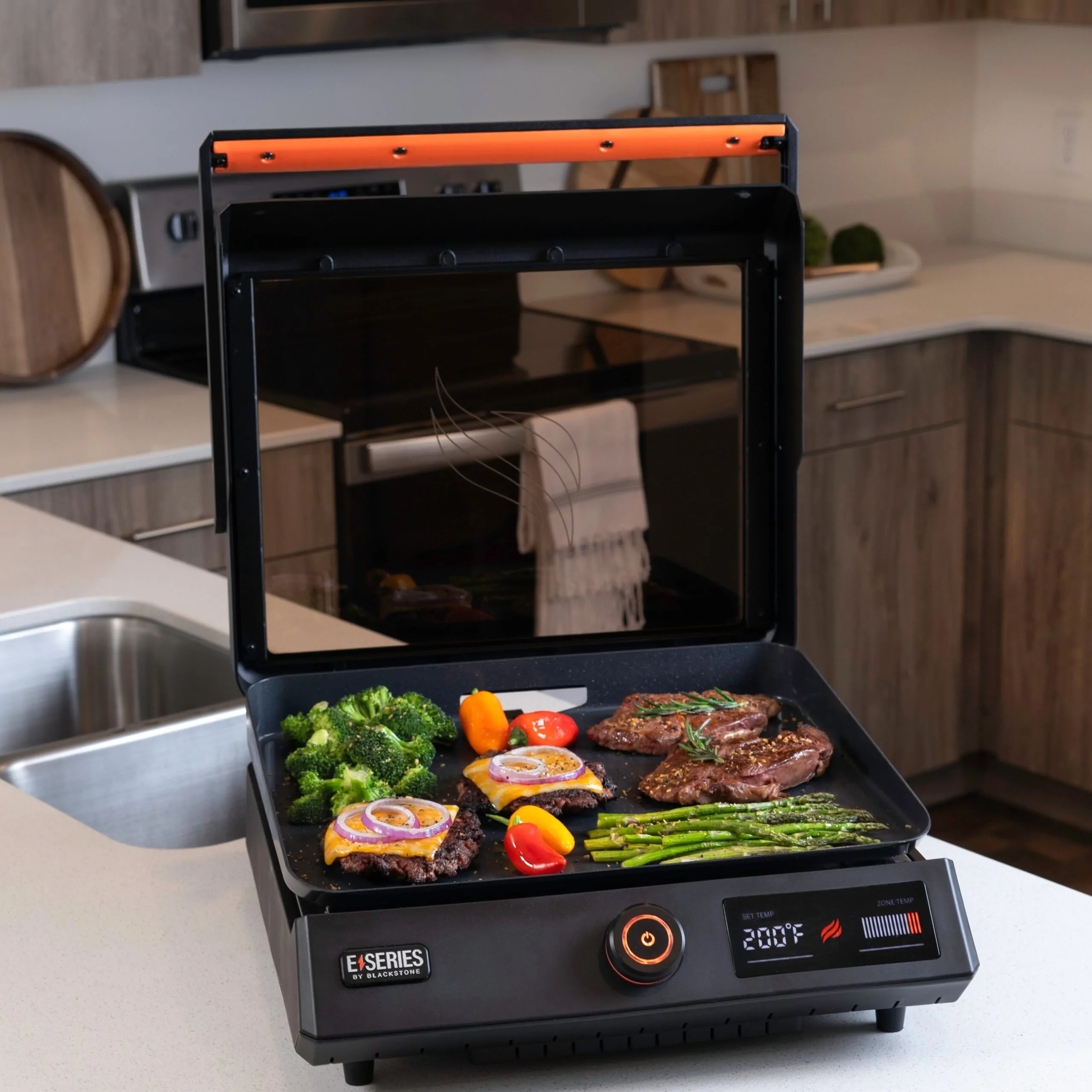 Plită electrică Blackstone E-Series 17" cu capac - husă pentru grătar CADOU — imaginea 6