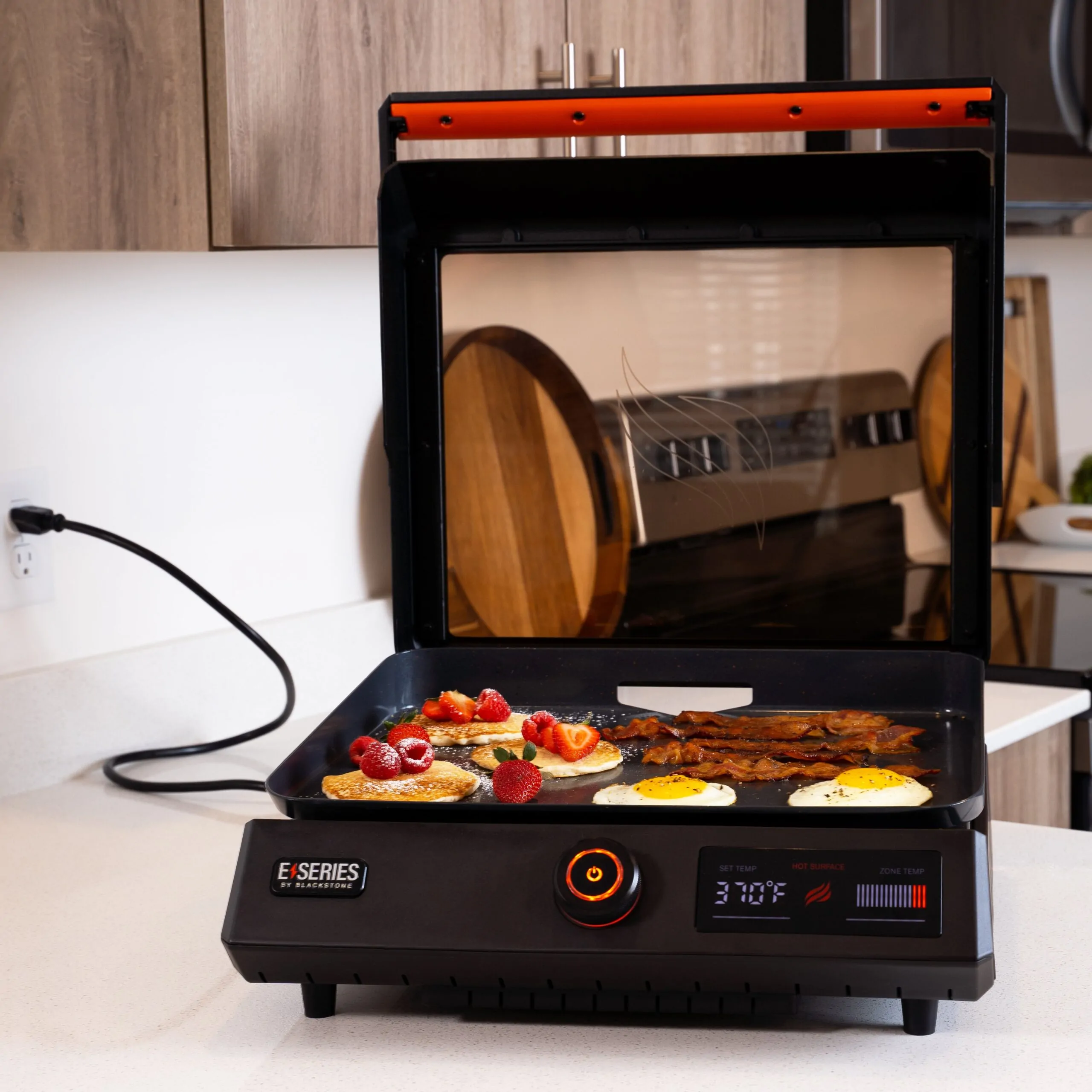 Plită electrică Blackstone E-Series 17" cu capac - husă pentru grătar CADOU — imaginea 9