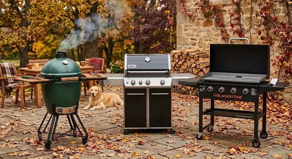 Gratar gradina pe gaz pe plita si Kamado gratar ceramic in sezonul de toamna