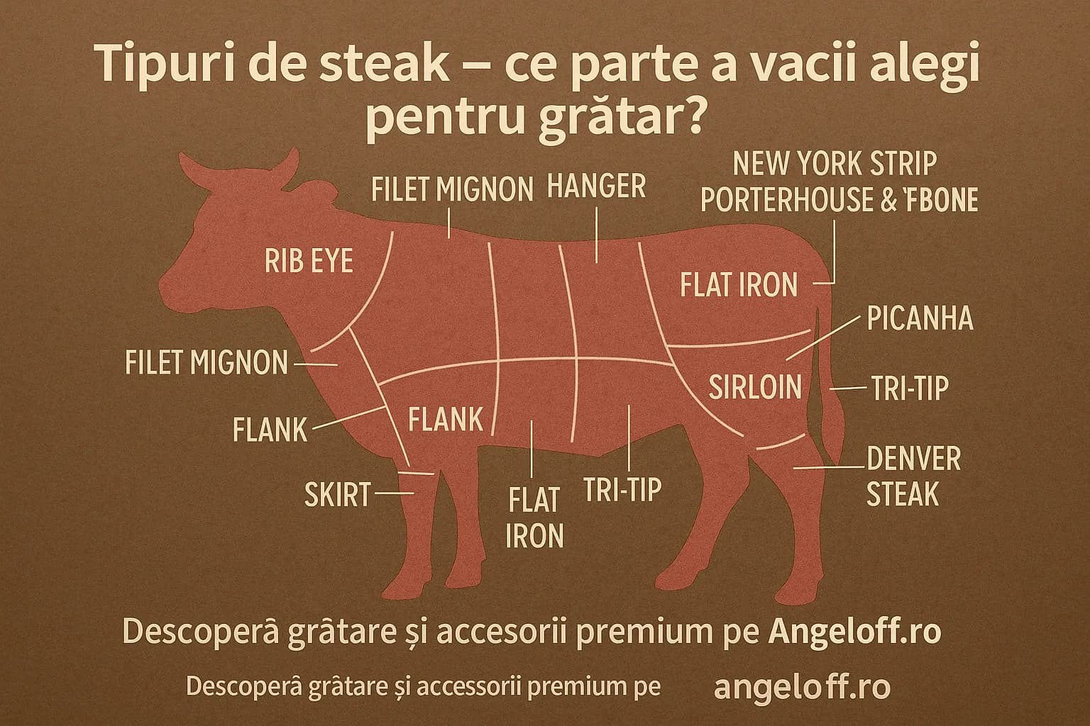 Ce parte a vacii alegi pentru un gratar perfect in aer liber? Tipuri de steak