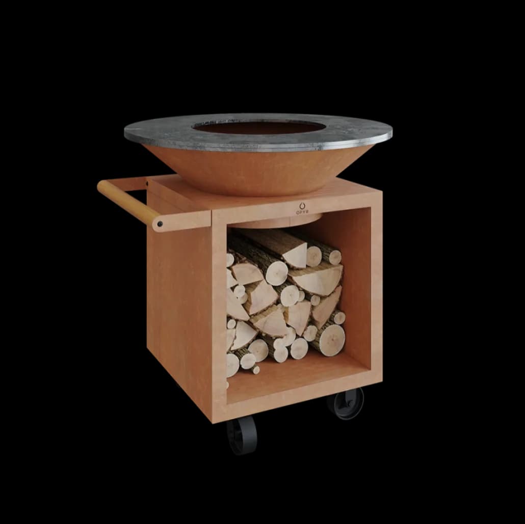 Grătar OFYR Corten 100 PRO SD cu vatră de gătit pe lemne