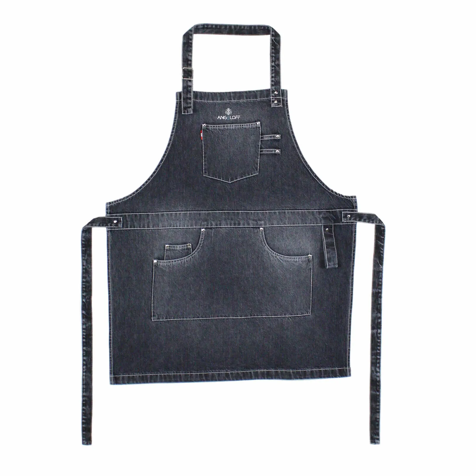 Șorț BBQ pentru grătar sau bucătărie din material denim TEX, Angeloff
