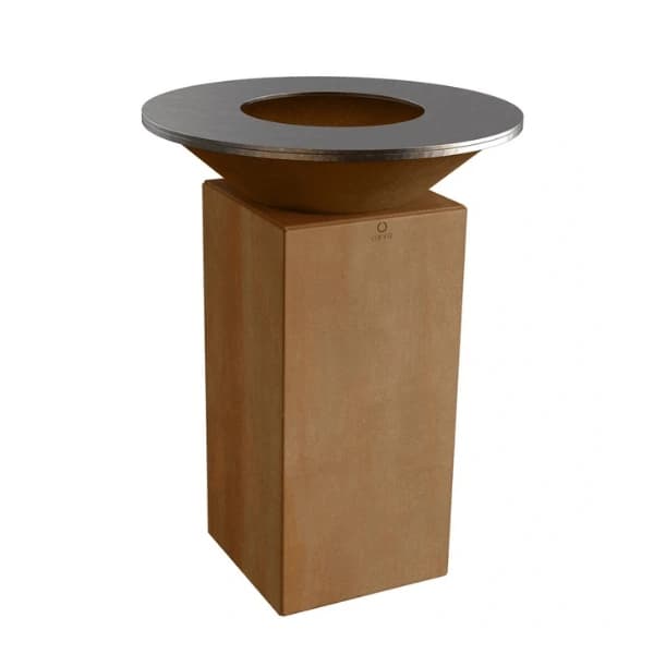 Vatră de gătit pe lemne OFYR Corten 75 — foc, gust și design într-un singur obiect