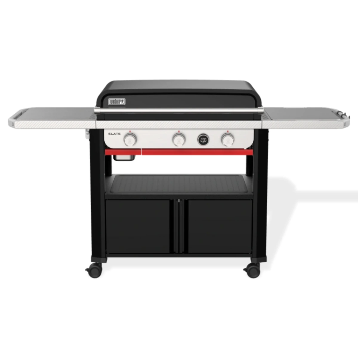 Grătar pe gaz plancha Weber Premium SLATE GPD 76 cm – putere, precizie și spațiu generos pentru gătit în aer liber