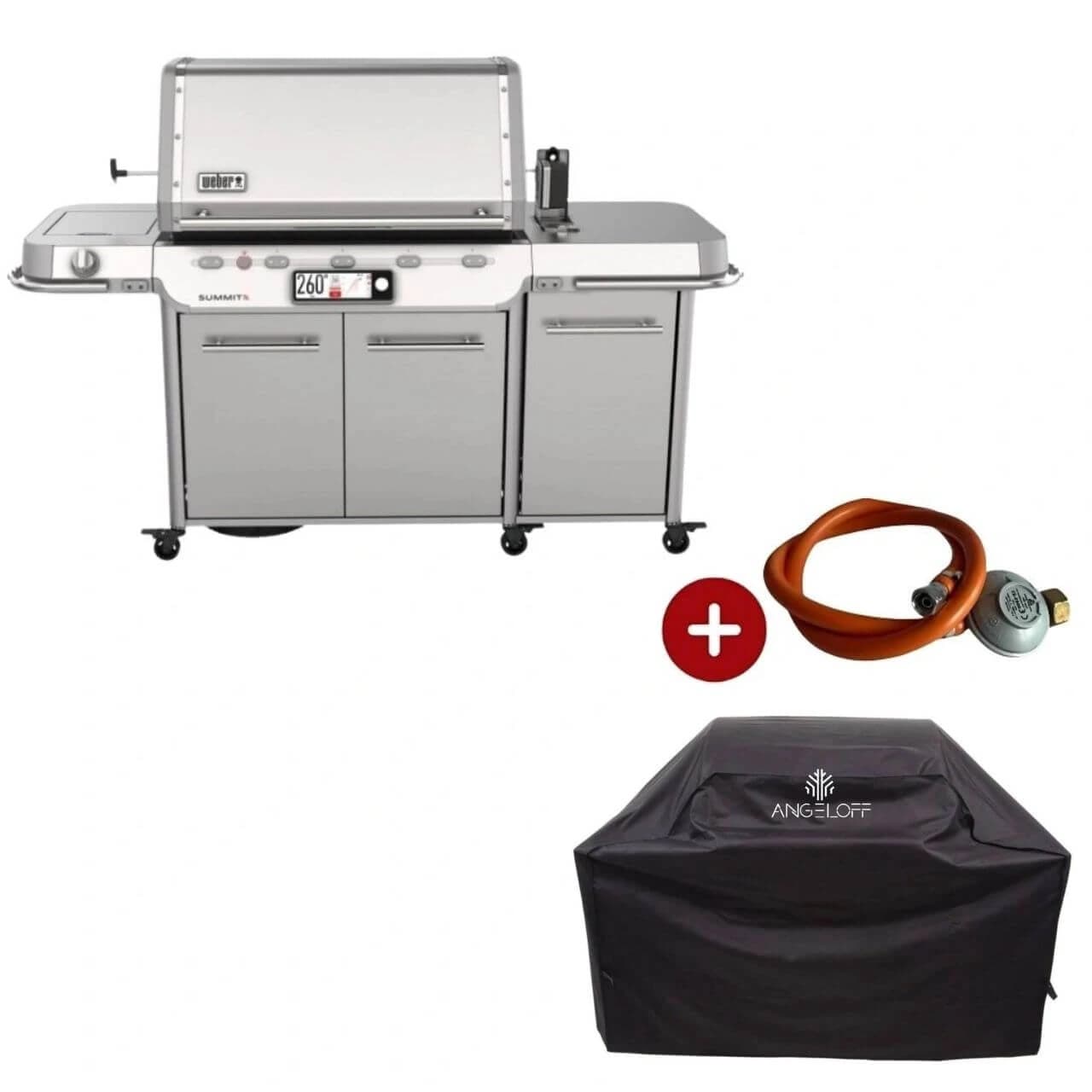 Grătar pe gaz Weber Summit FS 38X + regulator + husă de protecție
