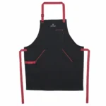 Sort de bucatarie pentru gratar sau BBQ din material denim negru, calitativ.