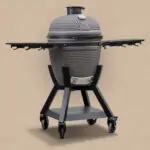 Grătar premium BestCharcoal Kamado cu tăviță de cenușă și roți mari pentru mobilitate