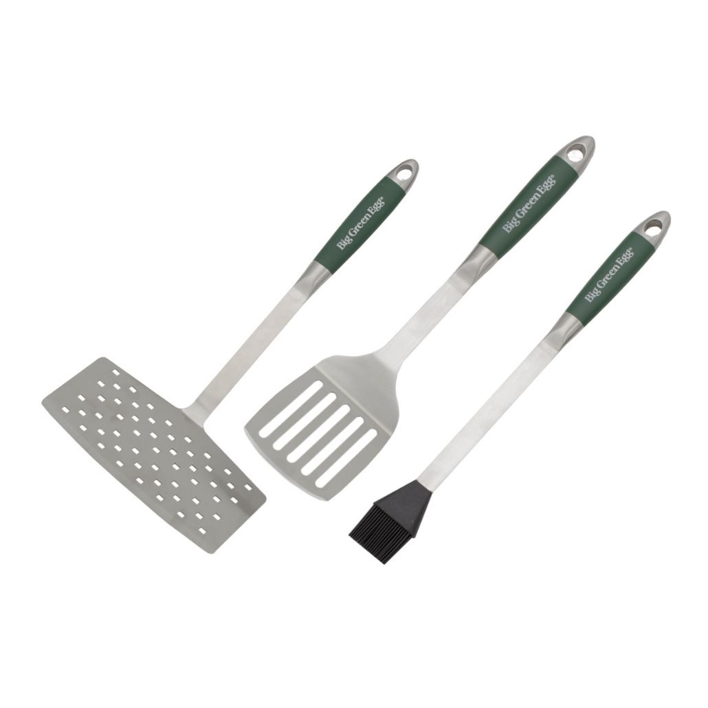 set-de-instrumente-personalizate-gratar-otel-biggreenegg Set de instrumente personalizate pentru gratar din otel inoxidabil, Big Green Egg - Image 1
