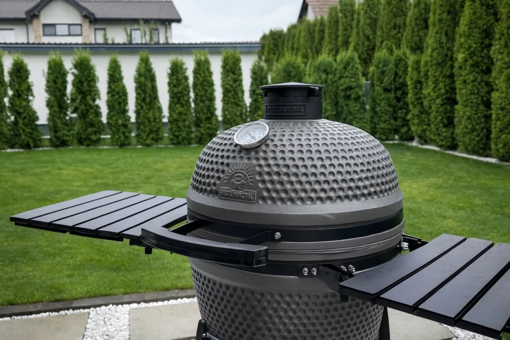 Livrarea la Angeloff sfaturi tips and tricks de la familia Angeloff gratar ceramic Kamado in aer liber in curte moderna