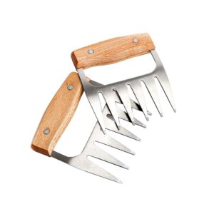 Set 2 bucati de gheare pentru carne cu mâner din lemn, Angeloff