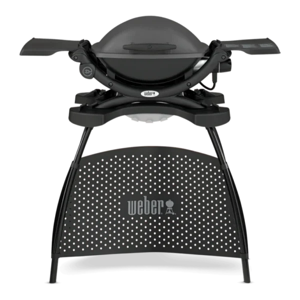 Gratar gradina electric Weber Q1400 cu suport de culoare antracit