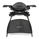 Gratar gradina electric Weber Q2400 antracit cu suport si masute laterale