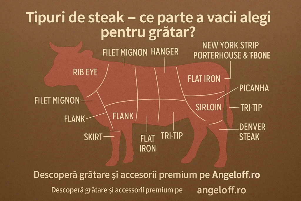 Tipuri de steak: ce parte a vacii alegi pentru grătar?