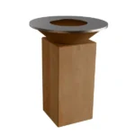 Gratar de gradina pe lemne OFYR din otel Corten 75 cu plita de 8 mm