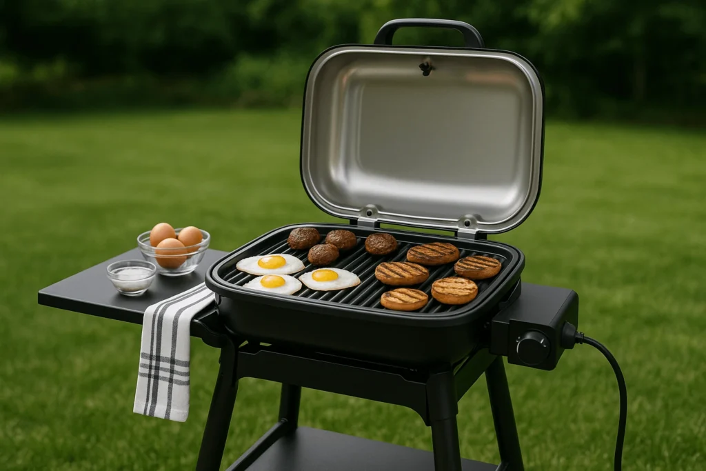 Gratar electric premium in aer liber perfect pentru terase mici sau balcoane