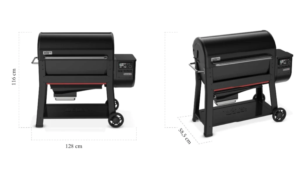 Gratar pe peleti Searwood XL 600 dimensiuni
