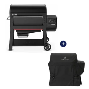 Grătar pe peleți Searwood XL – Weber + husă de protecție cadou