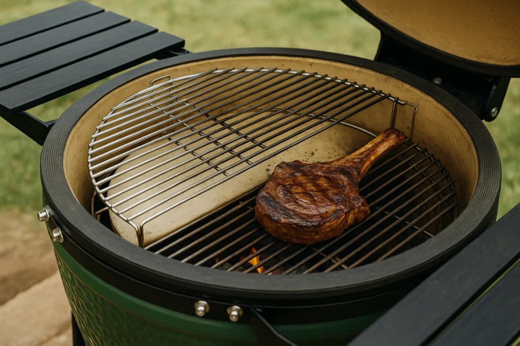 Gatirea inversa in gratarul ceramic kamado in aer liber steak-ul suculent perfect pas cu pas