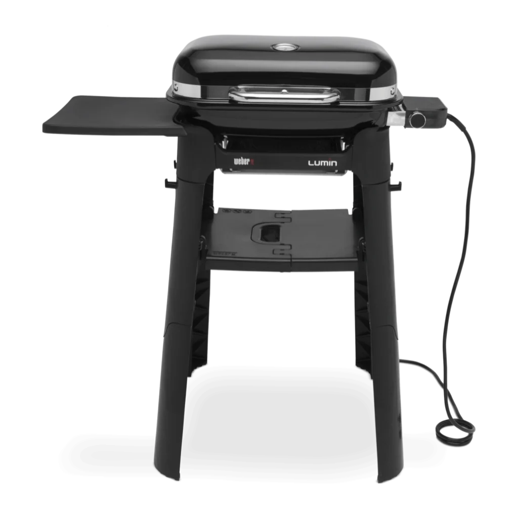 Gratar electric compact Lumin Weber negru cu suport