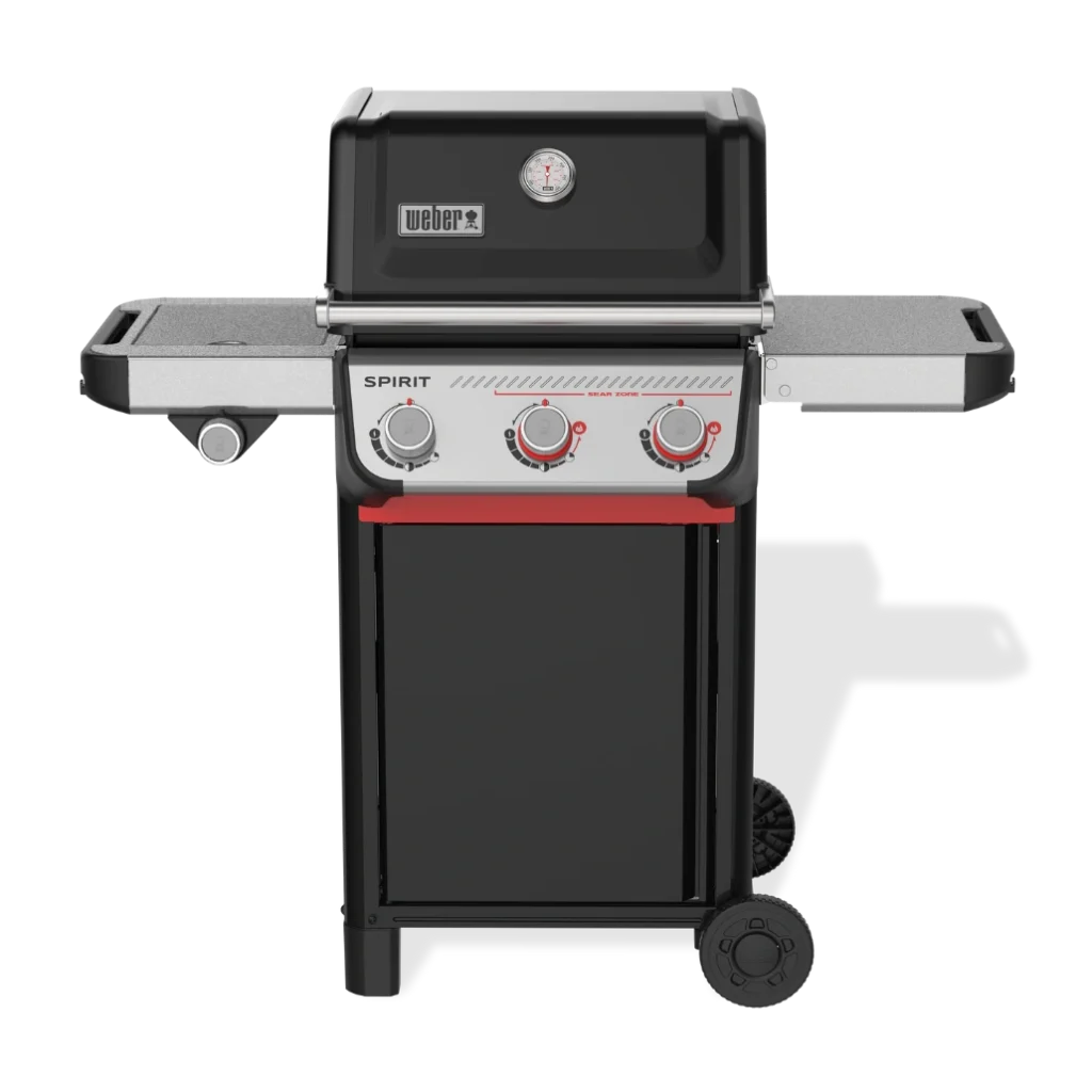 Gratar pe gaz Weber Spirit E-335 cu 3 arzătoare spatiu pentru butelie si roti pentru transportare