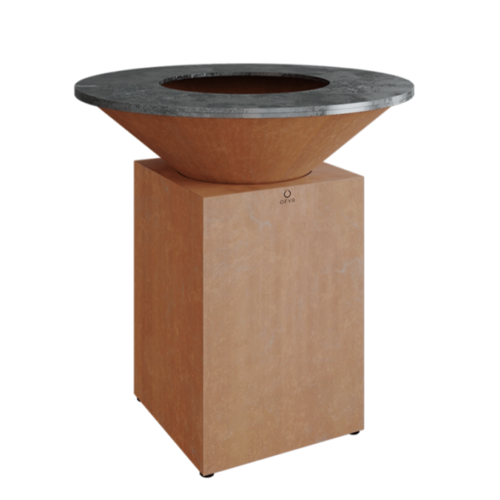 Gratar pe lemne cu plita OFYR Corten 100 cm diametru ruginiu