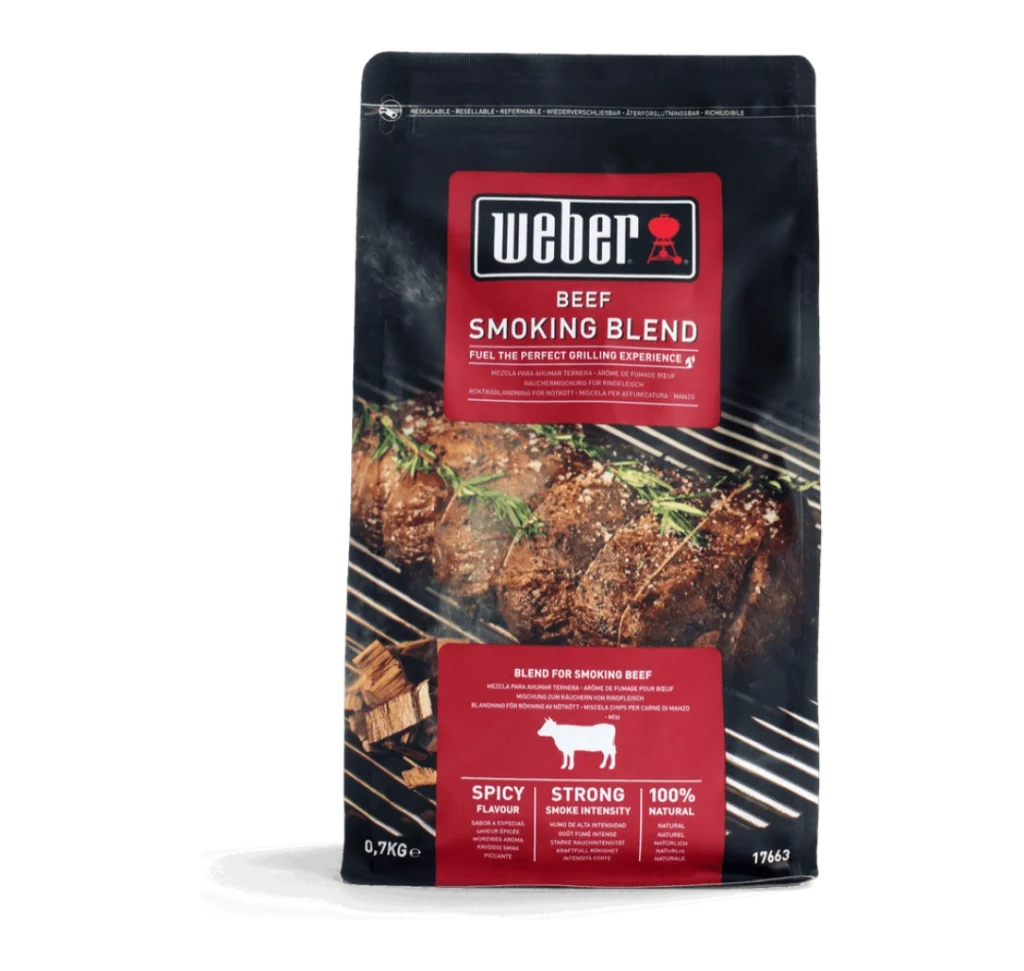 Aschii de afumare Weber Beef Wood chip blend 700g pentru carne de vita