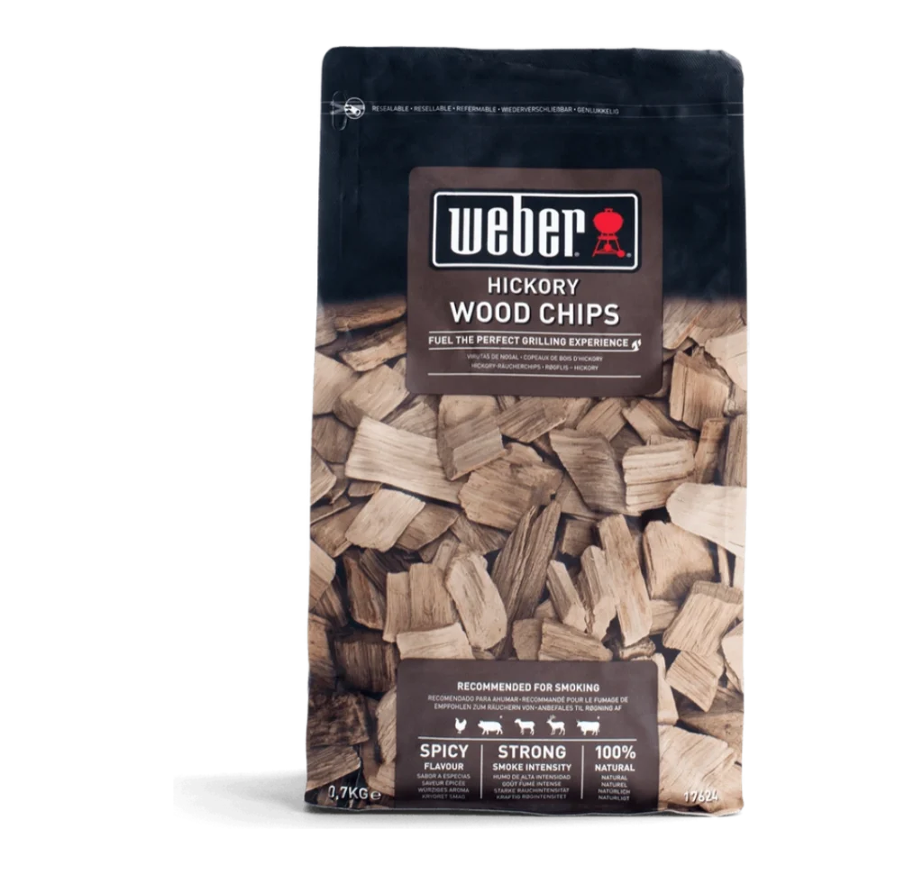 Aschii de afumare din lemn de nuc Weber Hickory Wood Chips 700g
