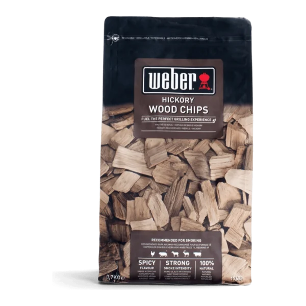 Aschii de afumare din lemn de nuc Weber Hickory Wood Chips 700g