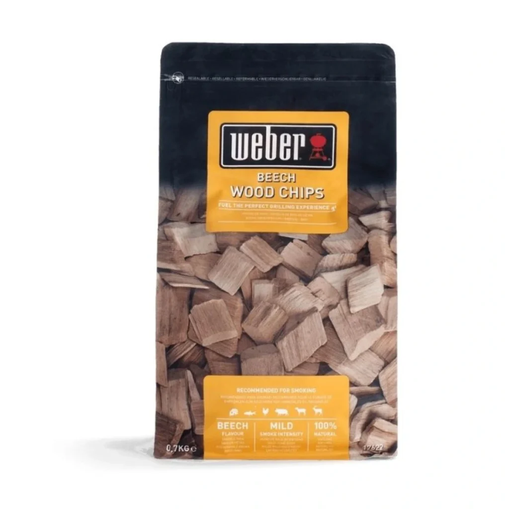 Aschii de afumare pentru gratar gradina din lemn de fag Weber Beech Wood Chips blend 700g