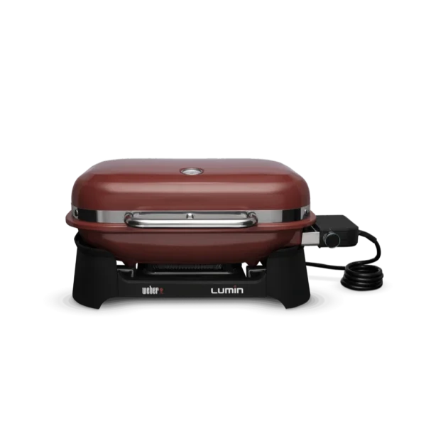Gratar electric Lumin Weber rosu ideal pentru terase mici sau balcoane