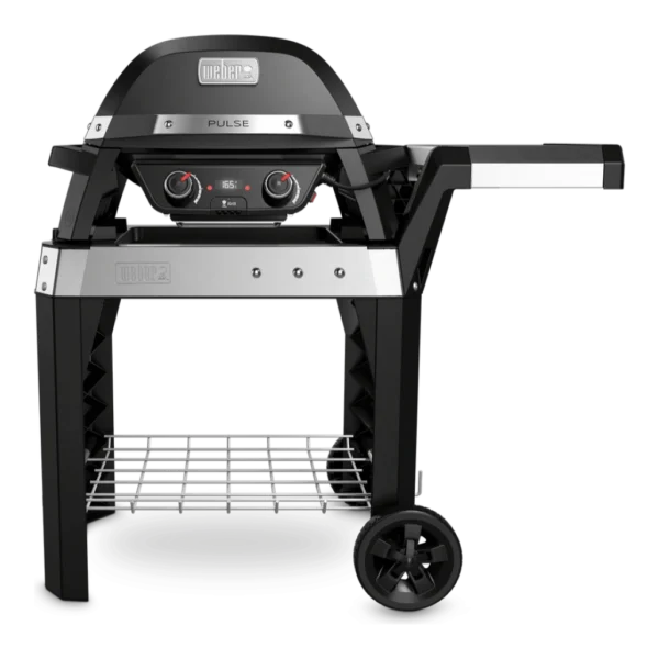 Gratar electric cu suport si roti Pulse 2000 Weber negru