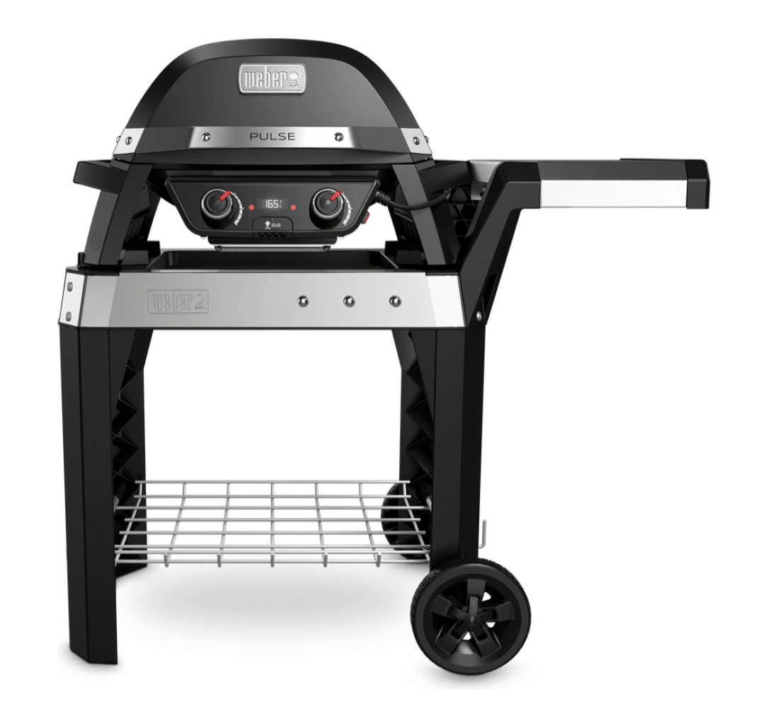 Gratar electric cu suport si roti Pulse 2000 Weber negru Gratar electric cu suport si roti Pulse 2000 Weber negru