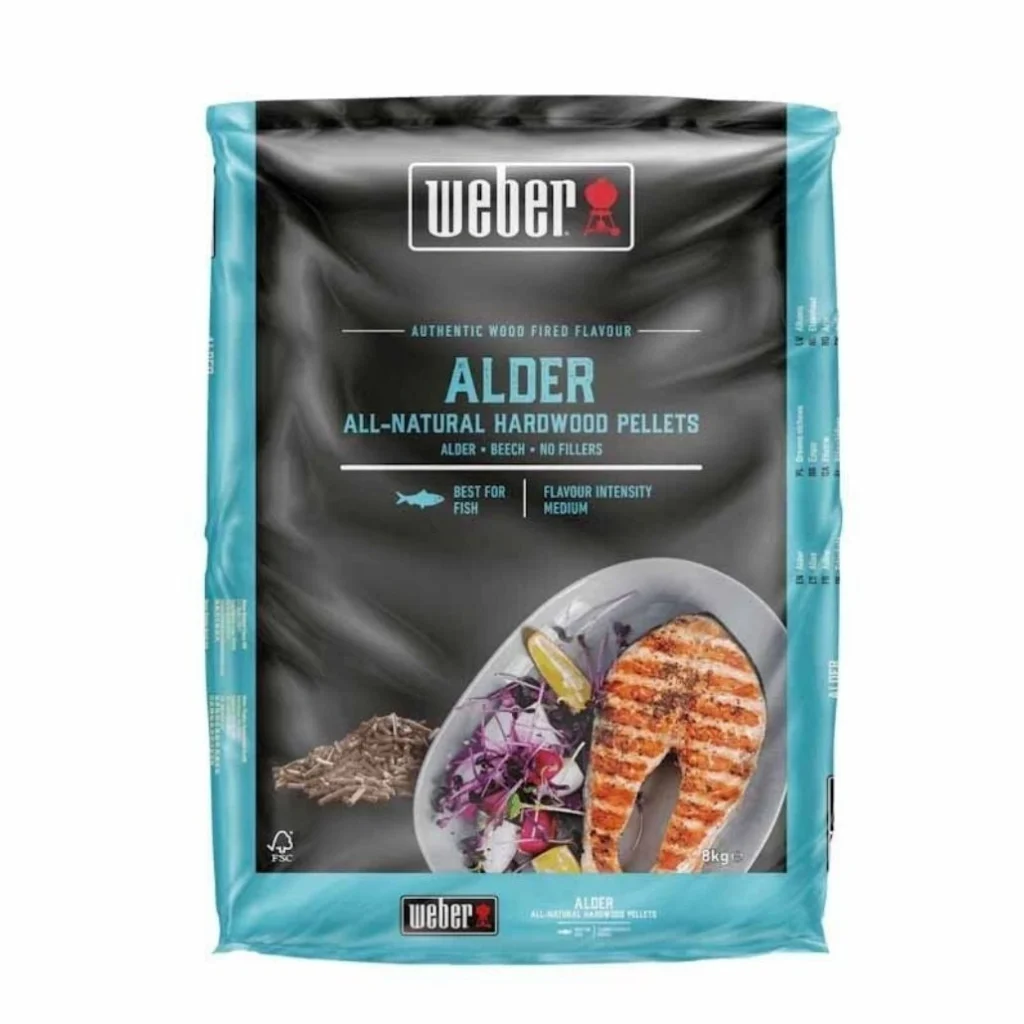 Peleti din lemn de arin pentru gratare gradina pe peleti Weber